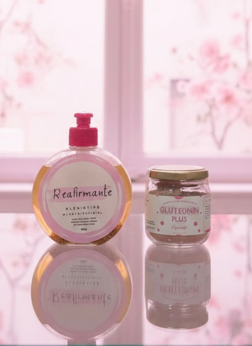 ACEITE REAFIRMANTE y GLNIN TIPS EN POLVO